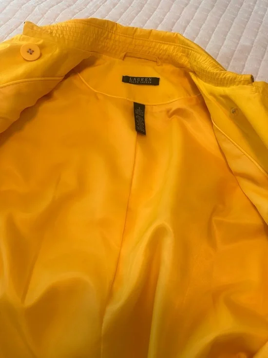 Lauren Ralph LaurenYellow Trench Coat - Picture 7 of 8